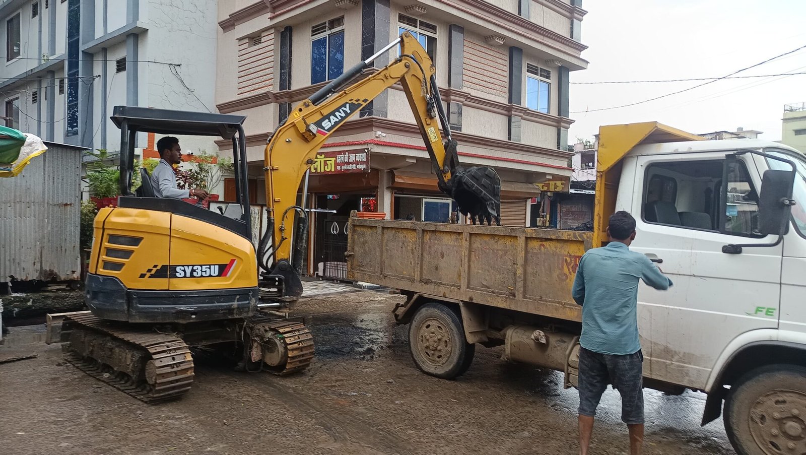 Drains spewed polythene, thermocol and plastic items, even the floors broke and fell