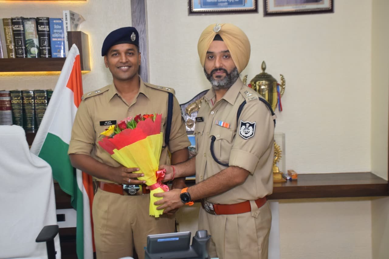 New police captain Sai Krishna S Thota took charge of the district