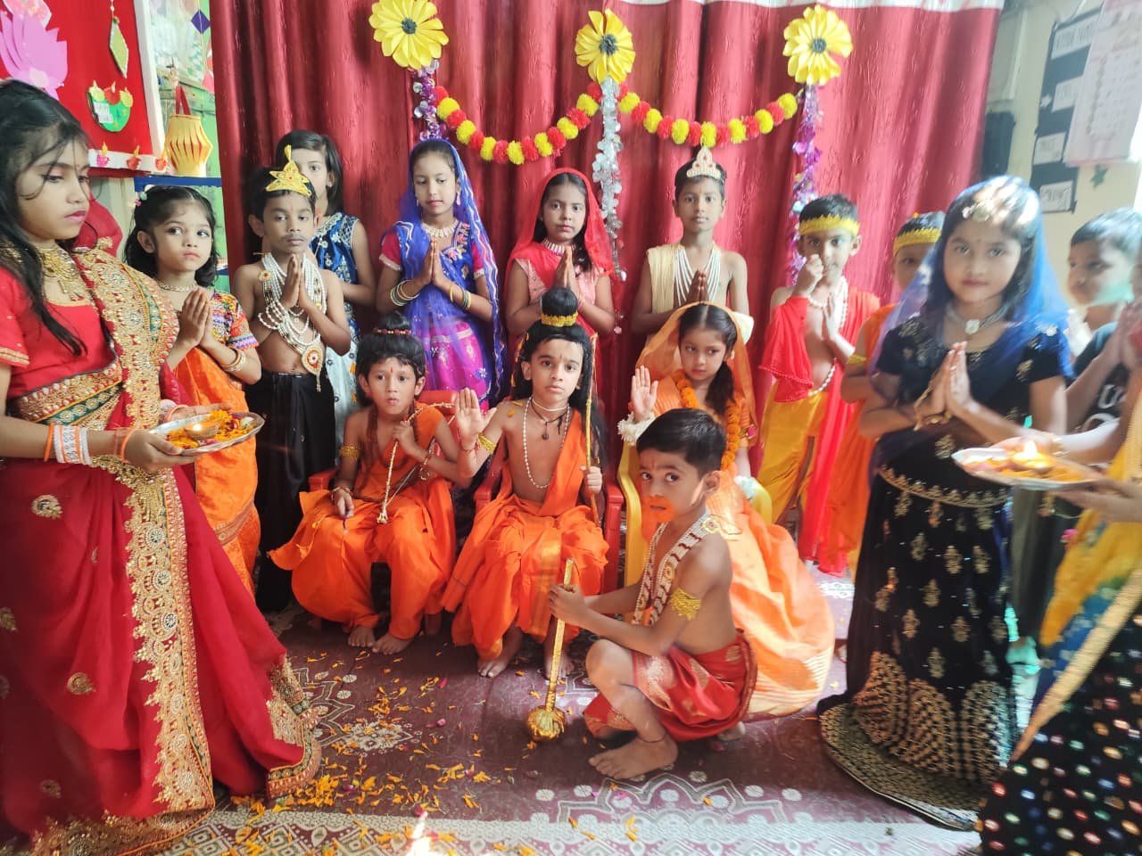 Diwali festival was celebrated with great enthusiasm in Balak Dhruv Play and Public School.