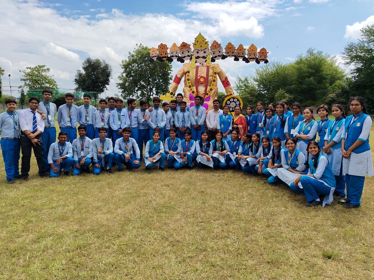Dussehra celebrations in full swing at Genius Planet School; 15-foot Ravana becomes centre of attraction