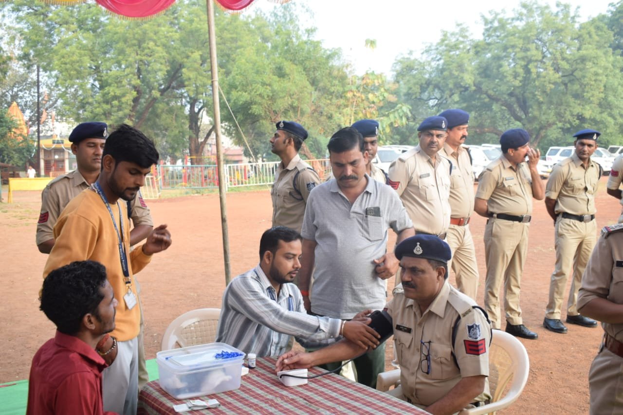 Free health check-up camp organised for police personnel in Narmadapuram