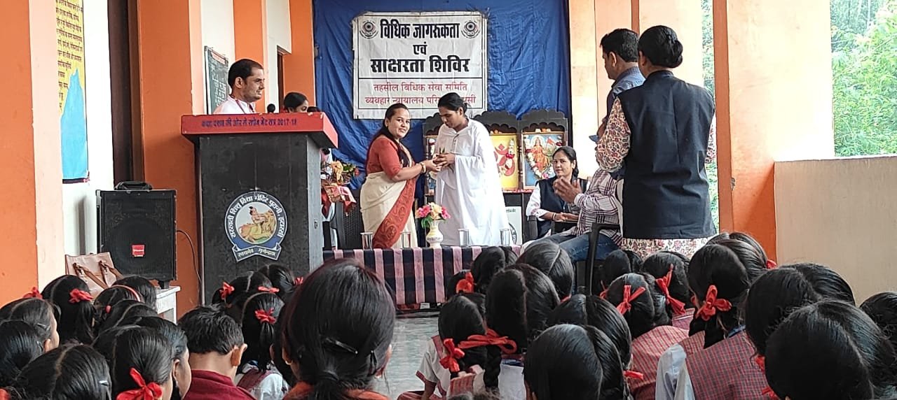 Children were made aware about safety in the camp on good touch and bad touch.