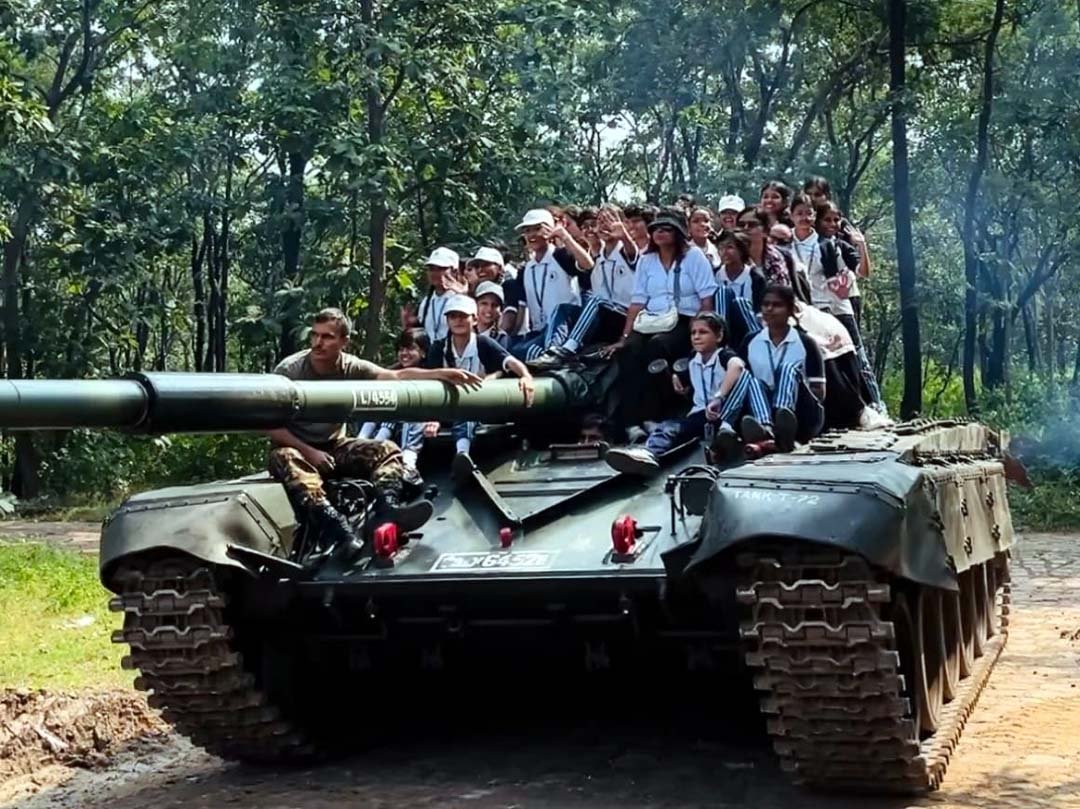 Vardhaman Public School students were exposed to national security and made an educational tour of the Taku Firing Range.