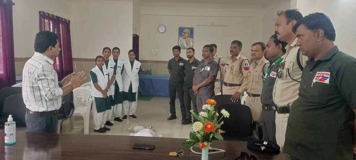 Police personnel received life-saving training, Dial 112 drivers received CPR training.