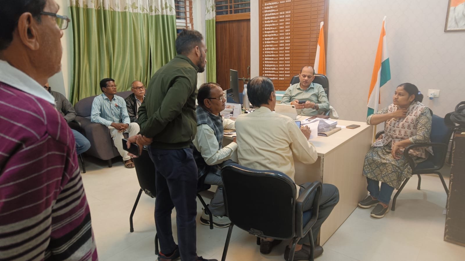 Review meeting in SDM office, instructions to feed calculation sheet on BLO app