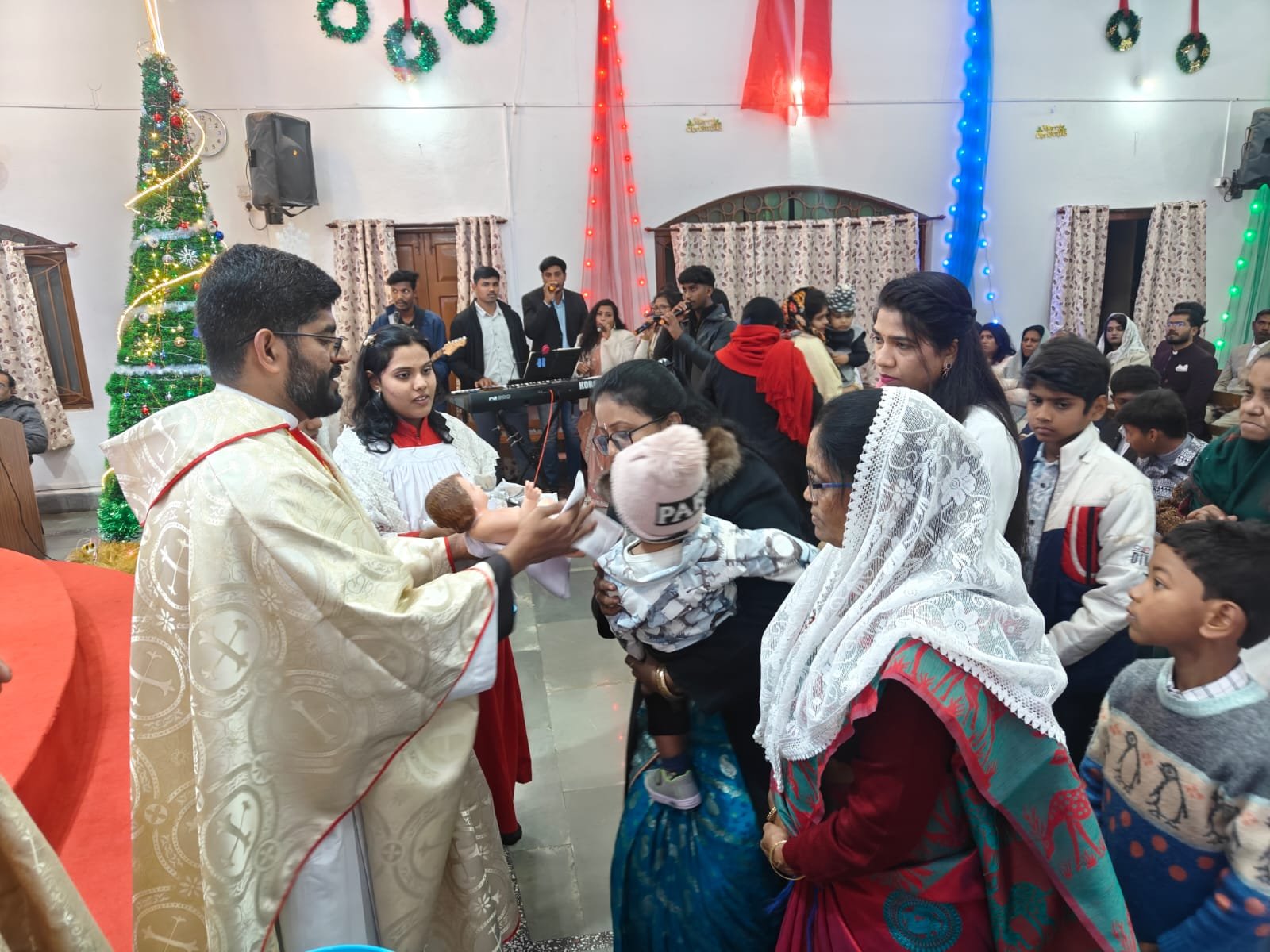 Christmas celebrations, prayers for peace echoed in churches, happiness shared with Muskaan's children