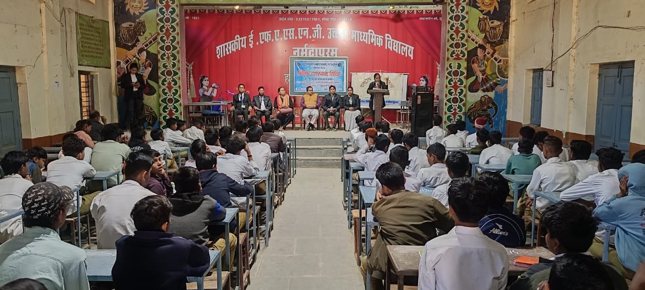 Students were made aware of their legal rights in the legal aid camp.