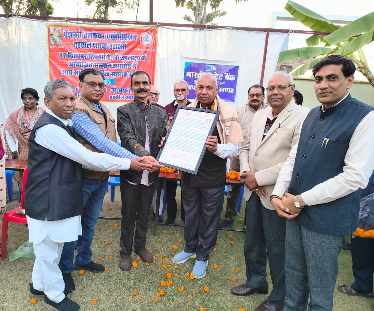 Dr. Ramshankar Chaure honored with the Distinguished Pensioner Award on Pensioner's Day