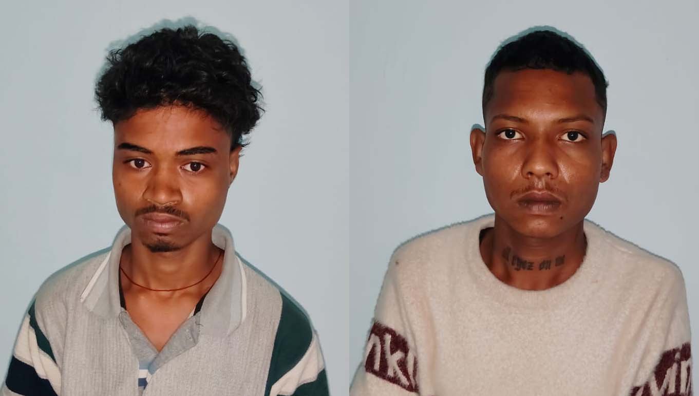 Two thieves caught red-handed stealing cables from a mobile tower