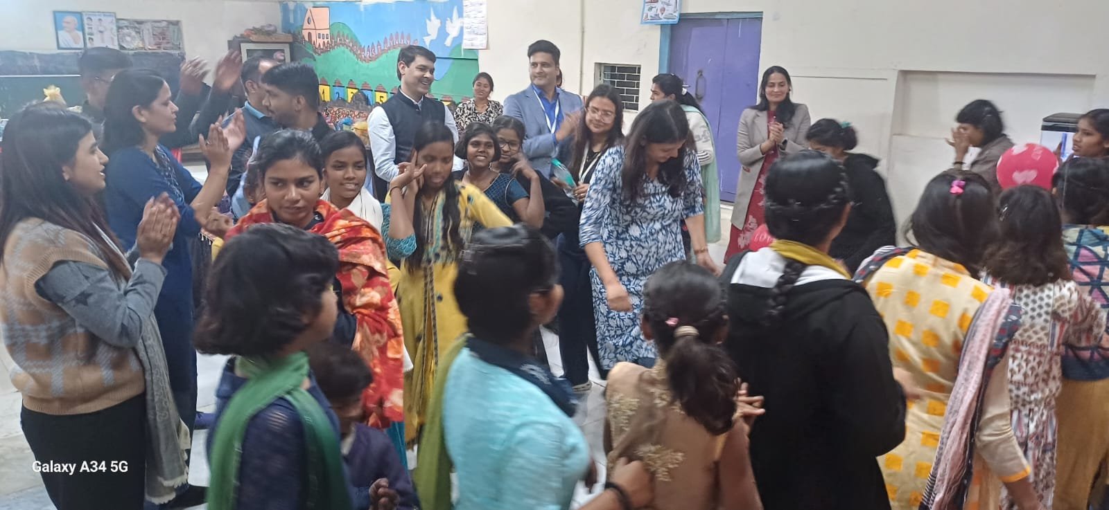 Trident Group officials celebrated New Year with the girls of Muskan Sanstha.
