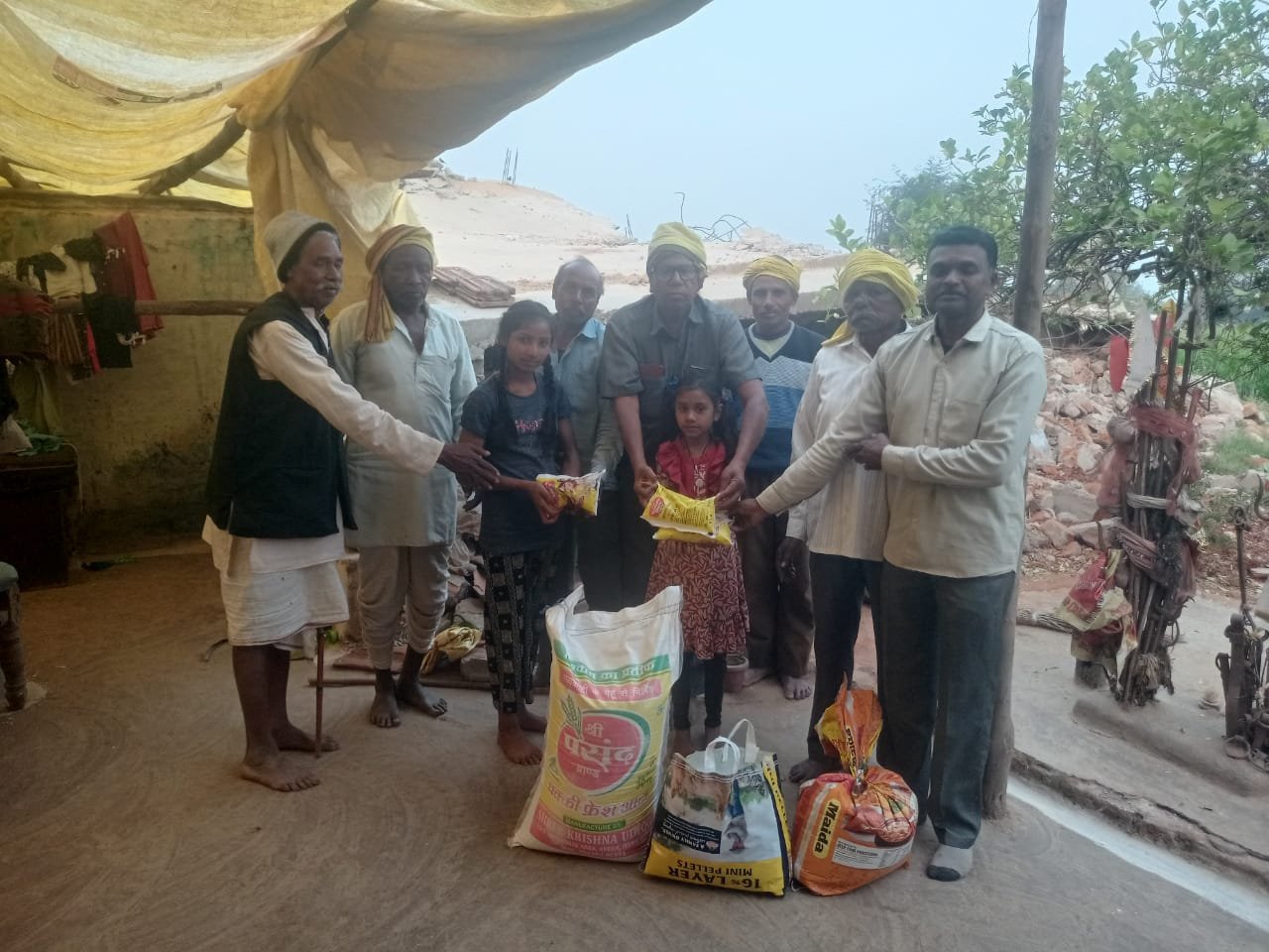 Tribal Service Committee helped poor families with the parking proceeds at Tilak Sindoor Fair.