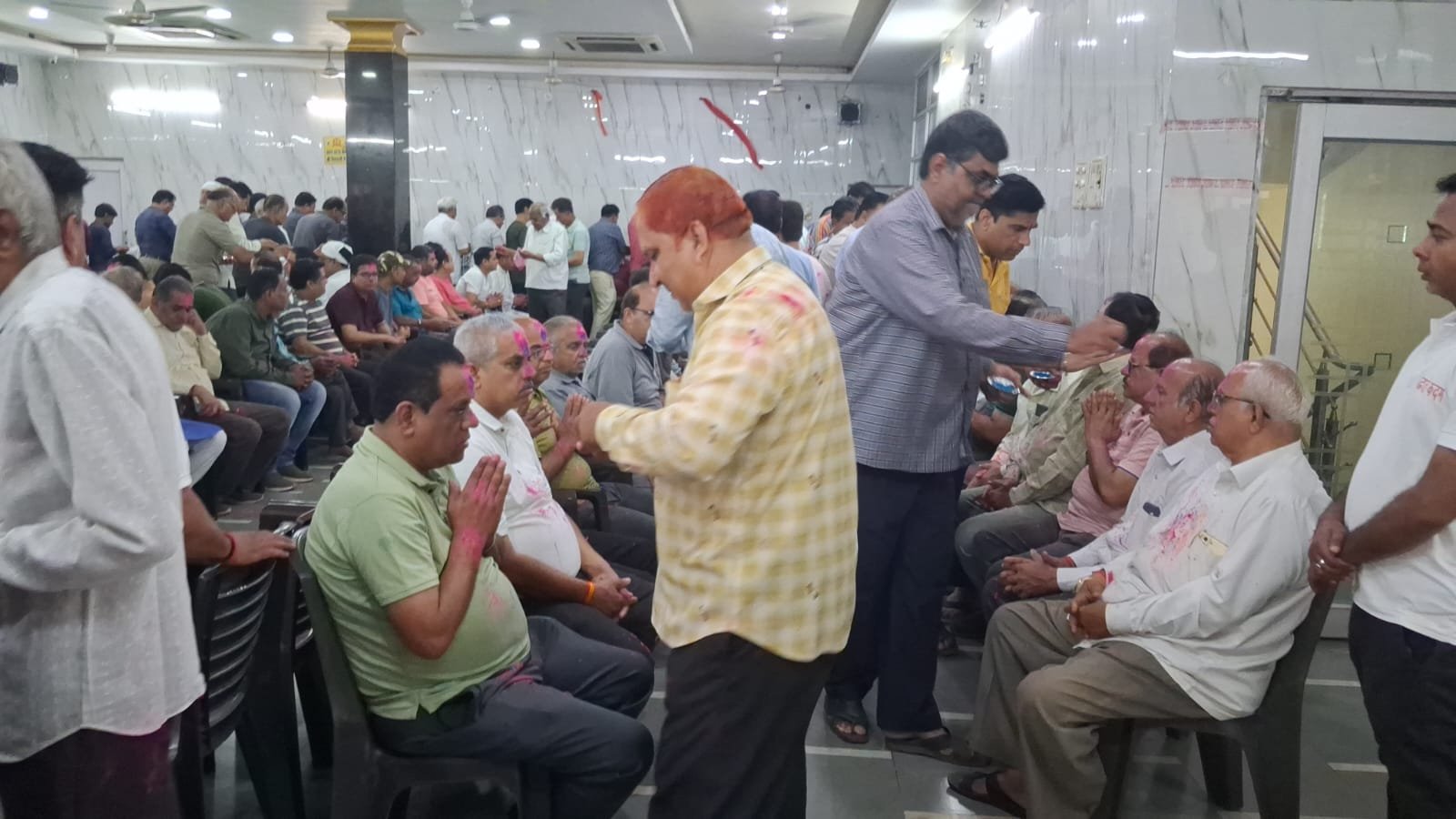 A unique tradition of Sindhi society, the application of gulal to grieving families sends a message of returning to the mainstream of happiness.