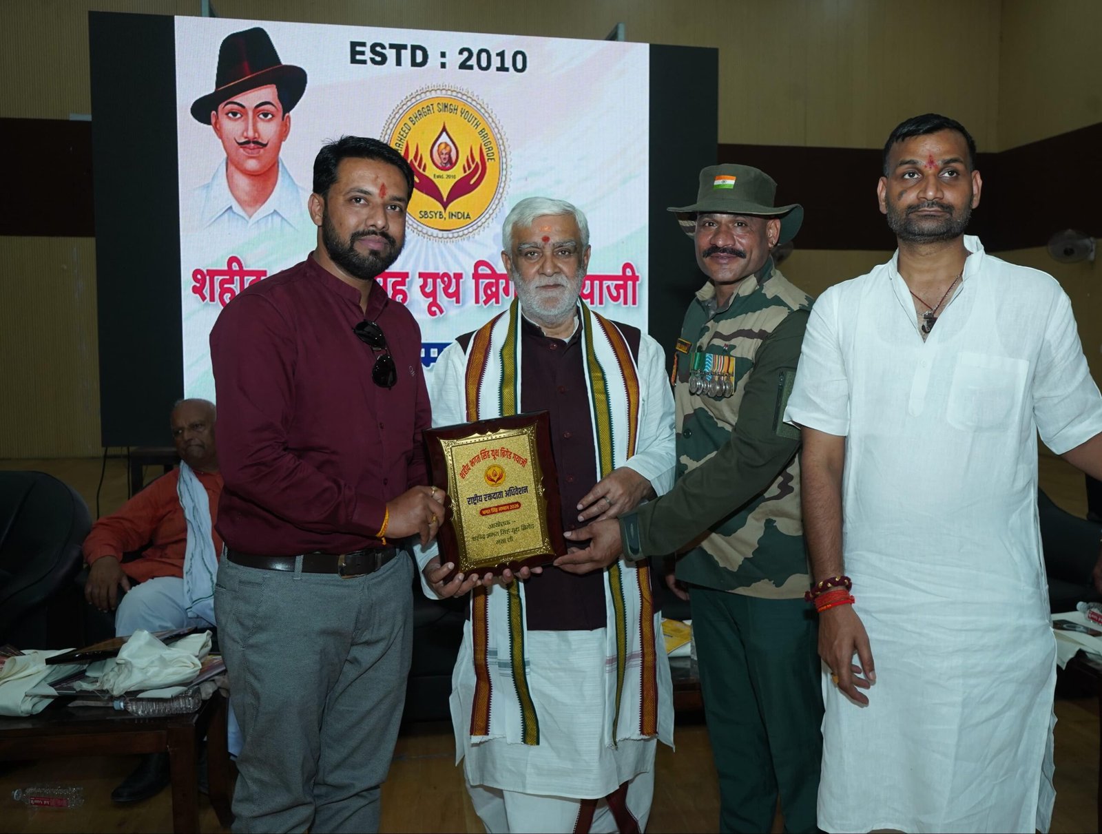 Shashank was honored at the National Blood Donor Convention in Gaya.