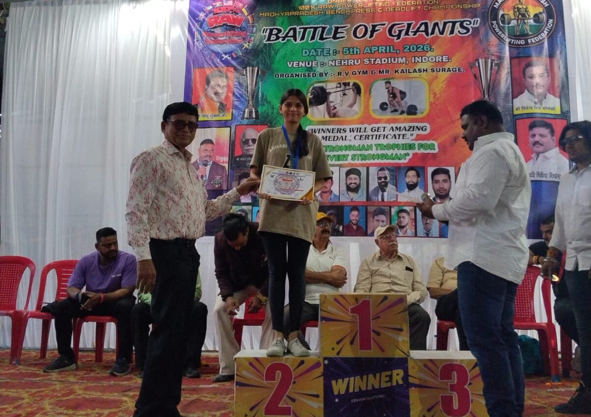 Rishika Patel wins silver at 'Battle of Giants' Powerlifting Championship in Indore