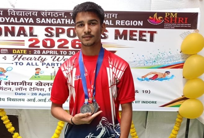 Golden leap: Kabir hoisted the flag in Indore, won gold in long jump and two silver medals in running
