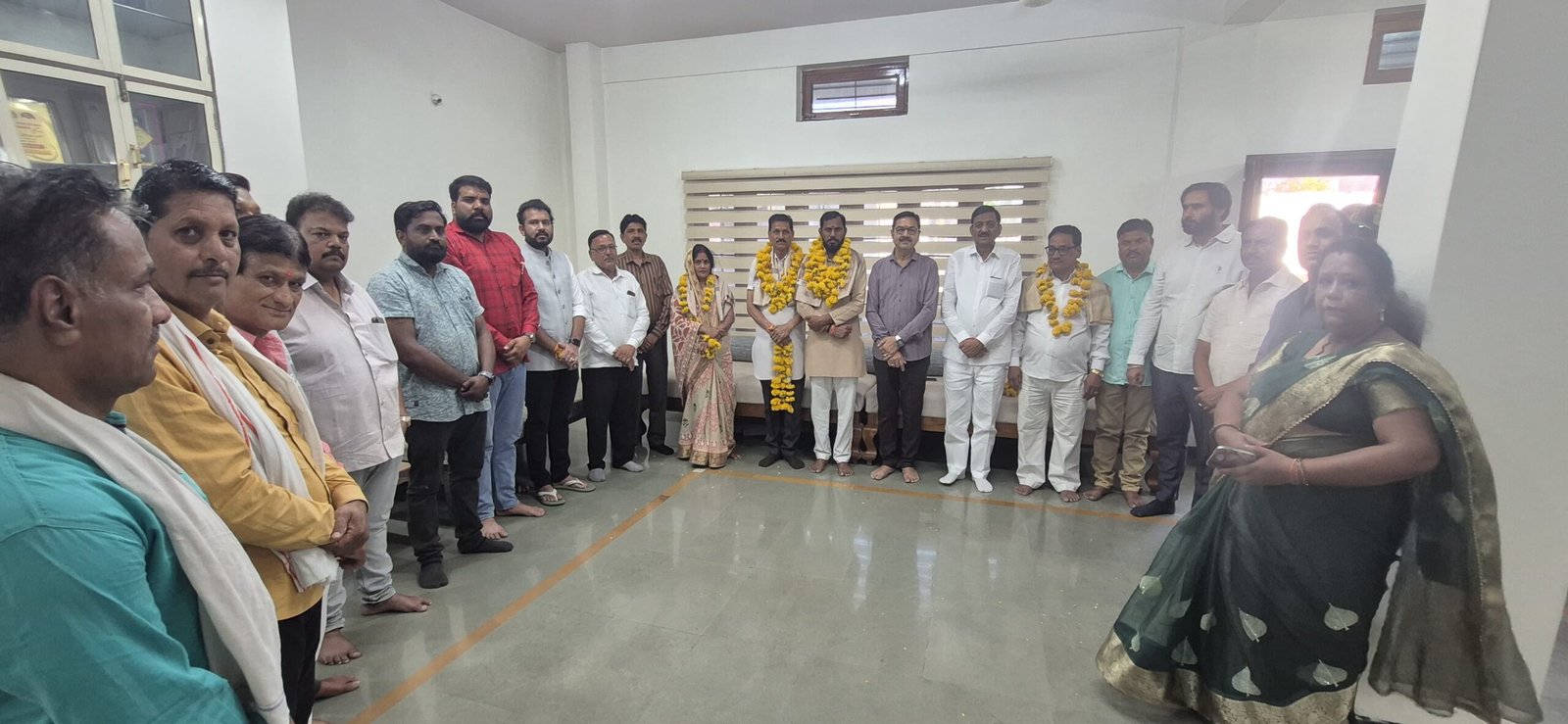 BJP city board gave a grand welcome to the newly appointed alderman.