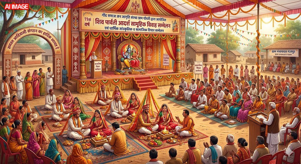 Shiv-Parvati Adarsh ​​​​Mass Marriage Conference will be organized in Ghogri, tribal society will gather on April 26