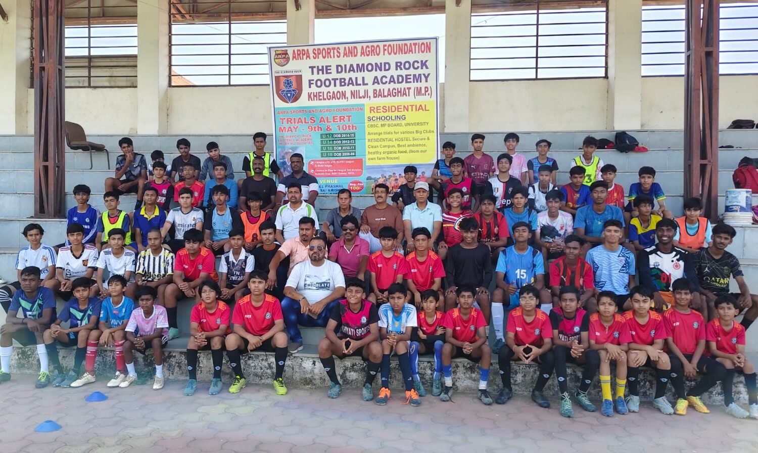 Players showed their mettle in football trials, selected by The Diamond Rock Academy