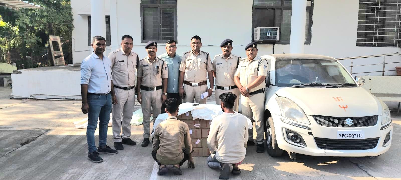Goods worth Rs 5,54,000 including Swift car involved in transportation of illicit liquor seized
