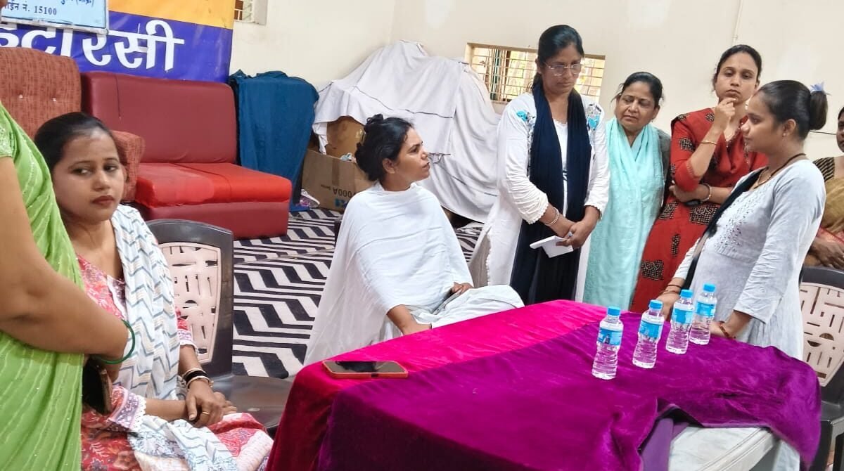 Girls informed about their rights at the legal awareness camp held at the Muskan Girls' Home.