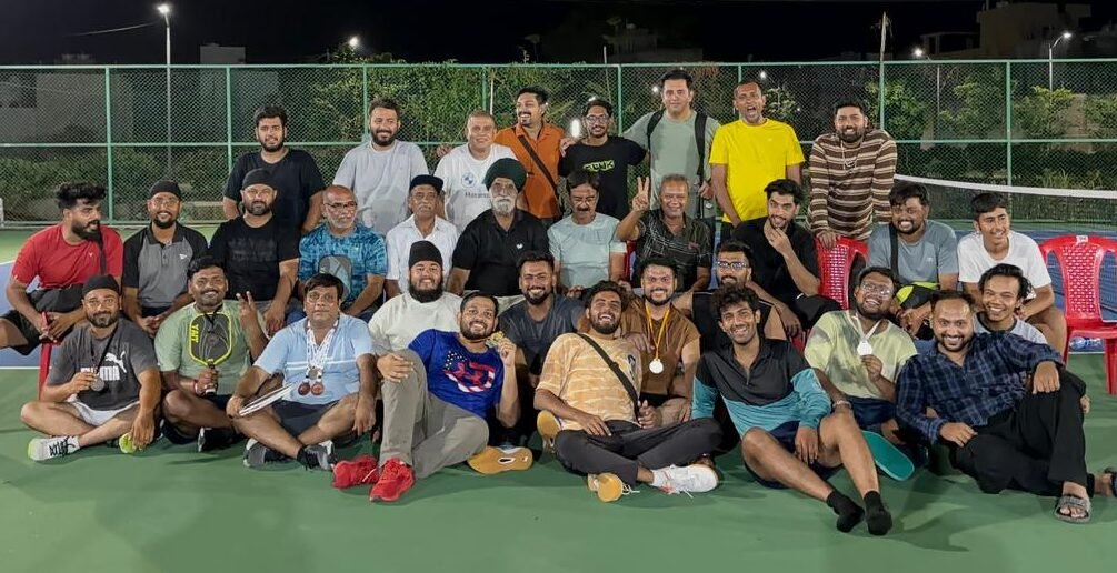 Mayank and Yash Chouksey crowned champions of the first pickleball night tournament.