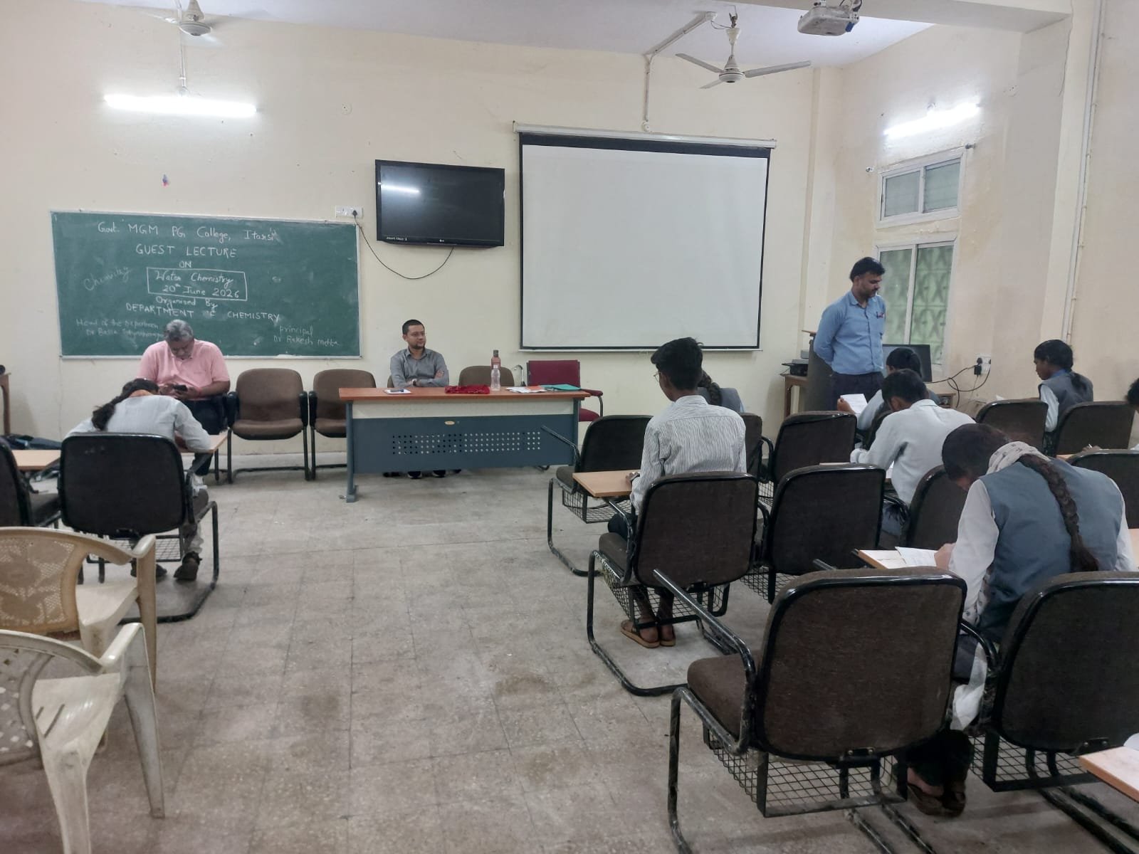 National Chemistry Day celebrated at MGM College with a poster exhibition.